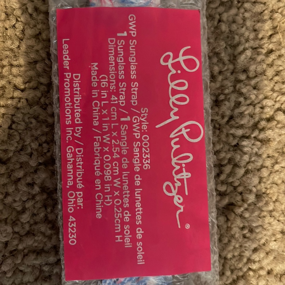 Lilly Pulitzer Sunglass Strap. NWT!
